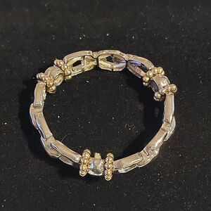 VTG Stretch Metal Silvertone Bracelet